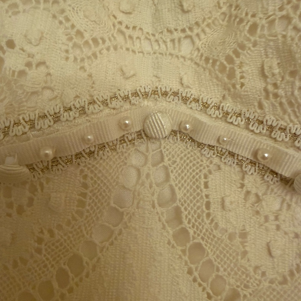Claire Pettibone Chic Cream Lace Wedding Gown - Picture 4 of 10